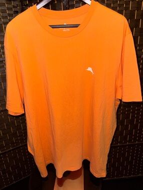 Tommy Bahama Bright Orange Short-Sleeve Crew Tee, White Marlin UPF30 XXL